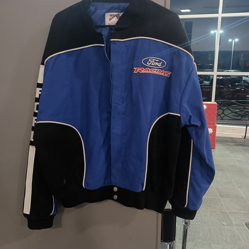 Ford Racing Men's Blue and Black NASCAR Jacket